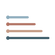 Four colored horizontal bars on a green background