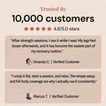 Customer review quotes for the Luscent red and infrared light therapy blanket