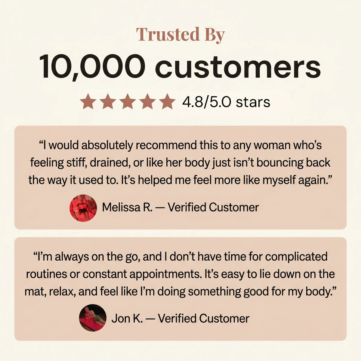 Luscent red light therapy mat customer reviews, rated 4.8 out of 5 stars