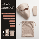 Luscent light therapy mask with accessories on a white background